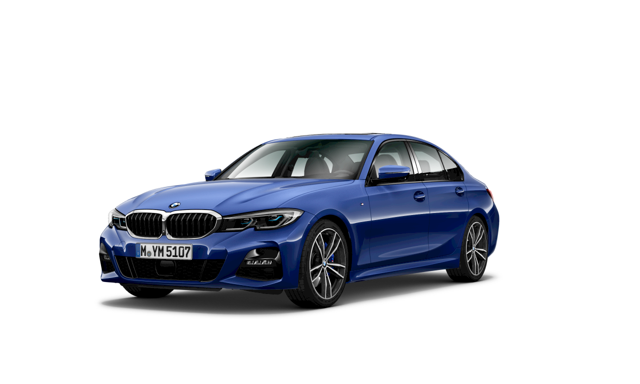 Side still shot of BMW 3 Series Sedan as Model Luxury Line.