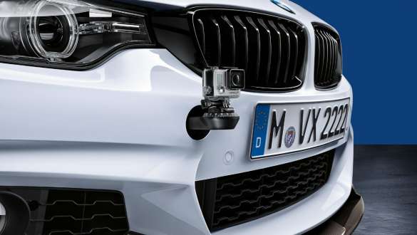 Close-up view of the BMW 3 Series Sedan with focus on the BMW M Performance Track Fix.